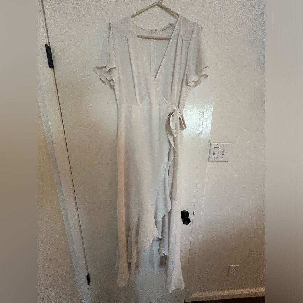 White / Bridal Wrap Dress